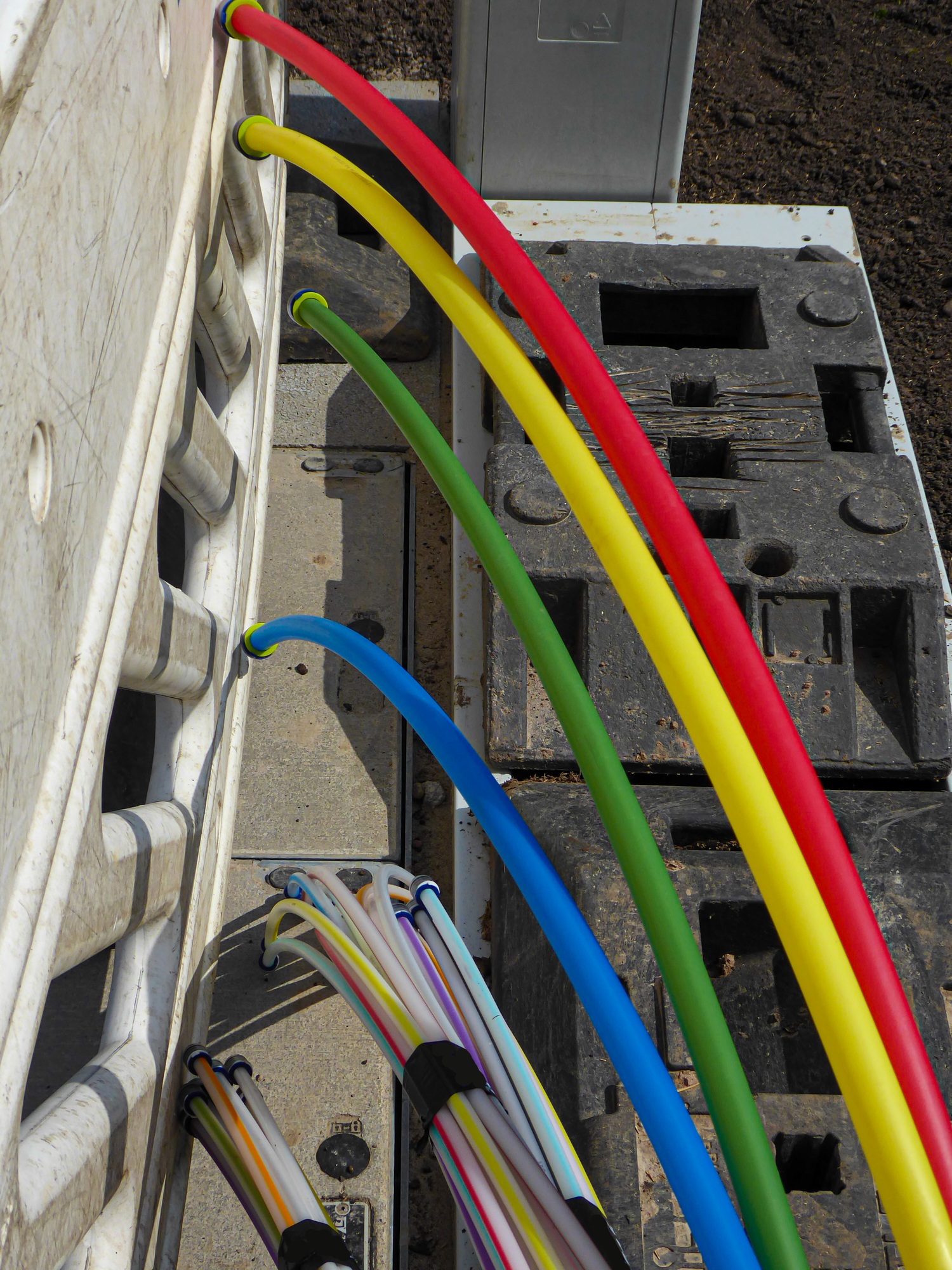 Fiber optic cable for internet connection